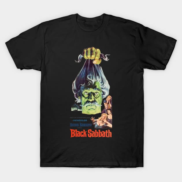 Mario Bava Black Movie Poster T-Shirt by MovieFunTime